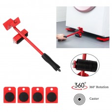 4-Wheel Furniture Mover Lifter Roller Transport Tool Max Load 150kg/ 330lb, 360-Degree Rotating Pads